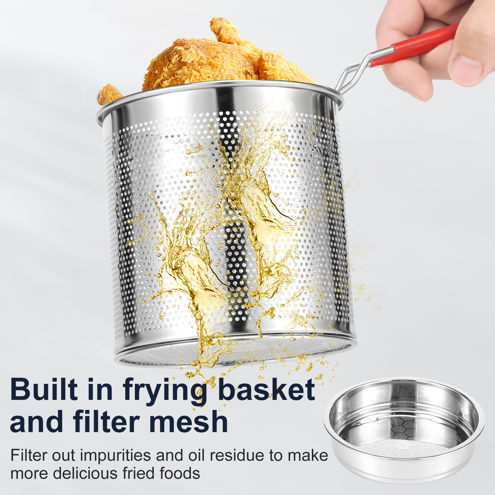 Deep Fryer Pots Stainless Stee - огляд і ціна Home Cooking Oil
