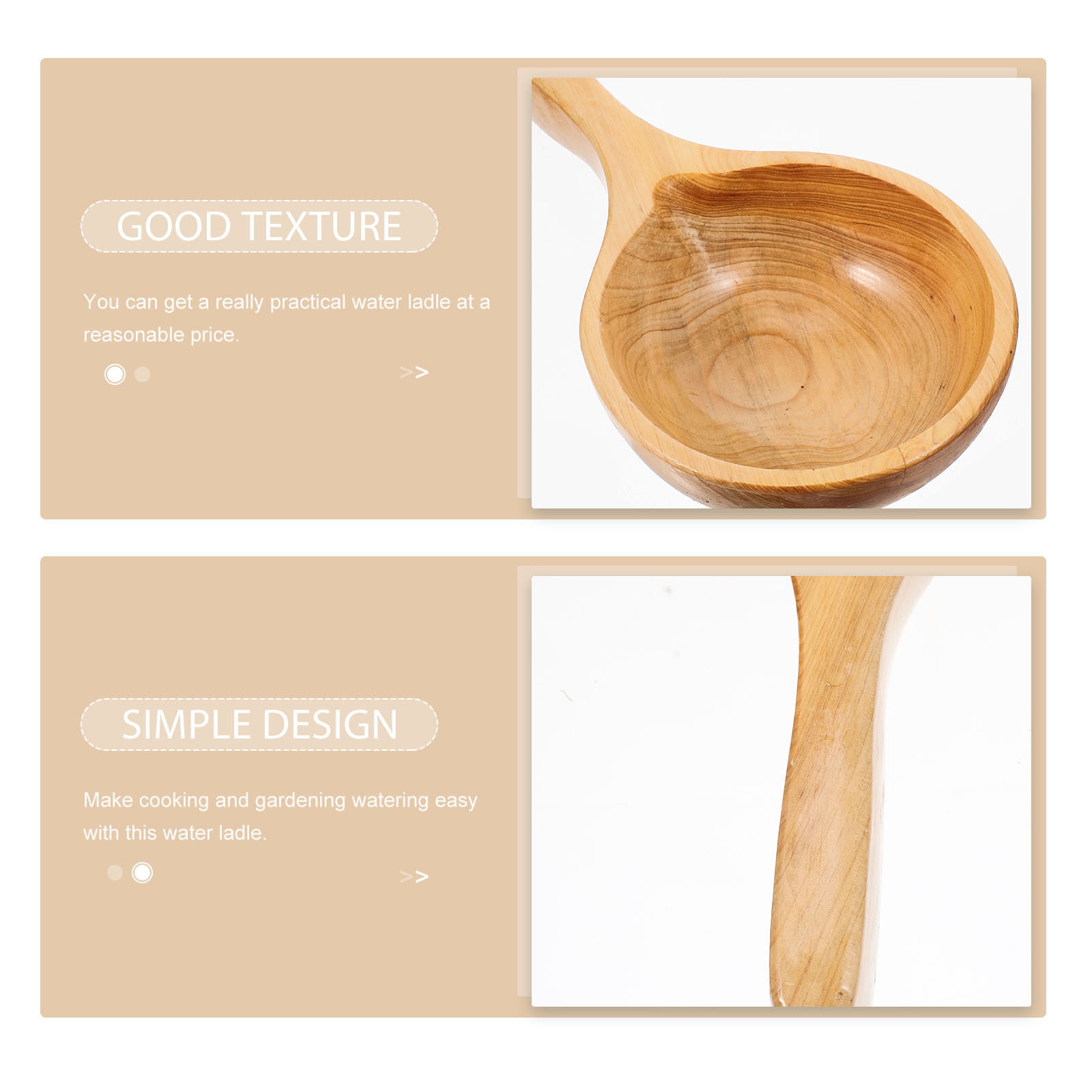 Wood Ladle Water Scoop Ergonom - огляд і ціна Home Cooking Restaurants