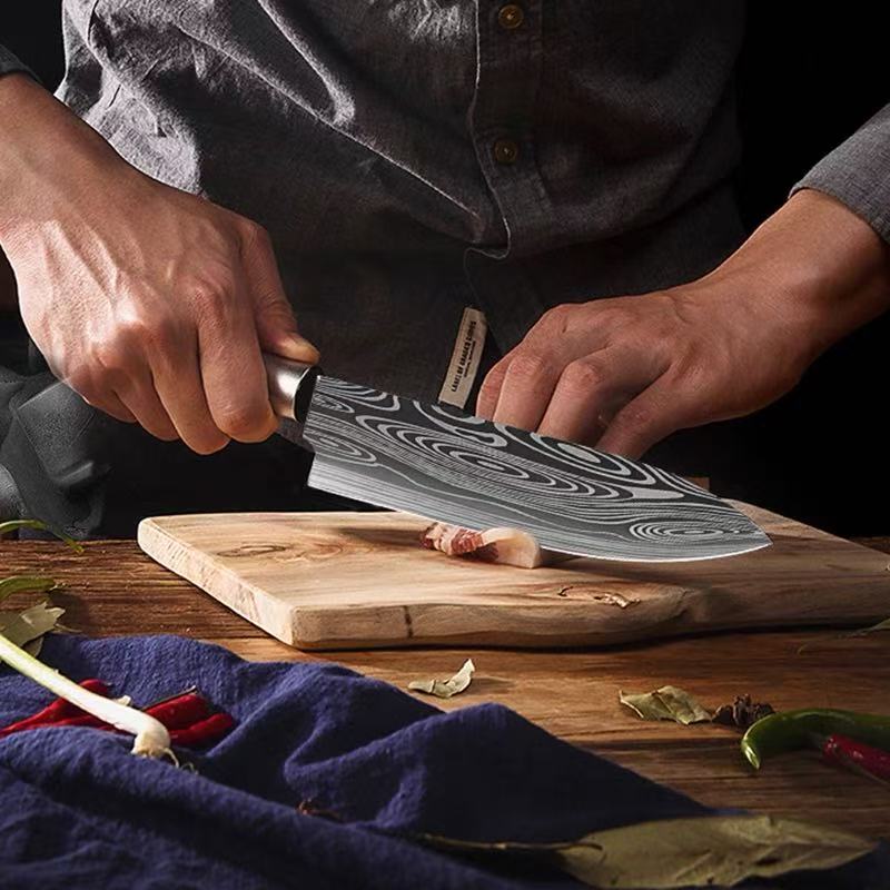Damascus pattern Kitchen Knife - огляд і ціна Home Cooking Help