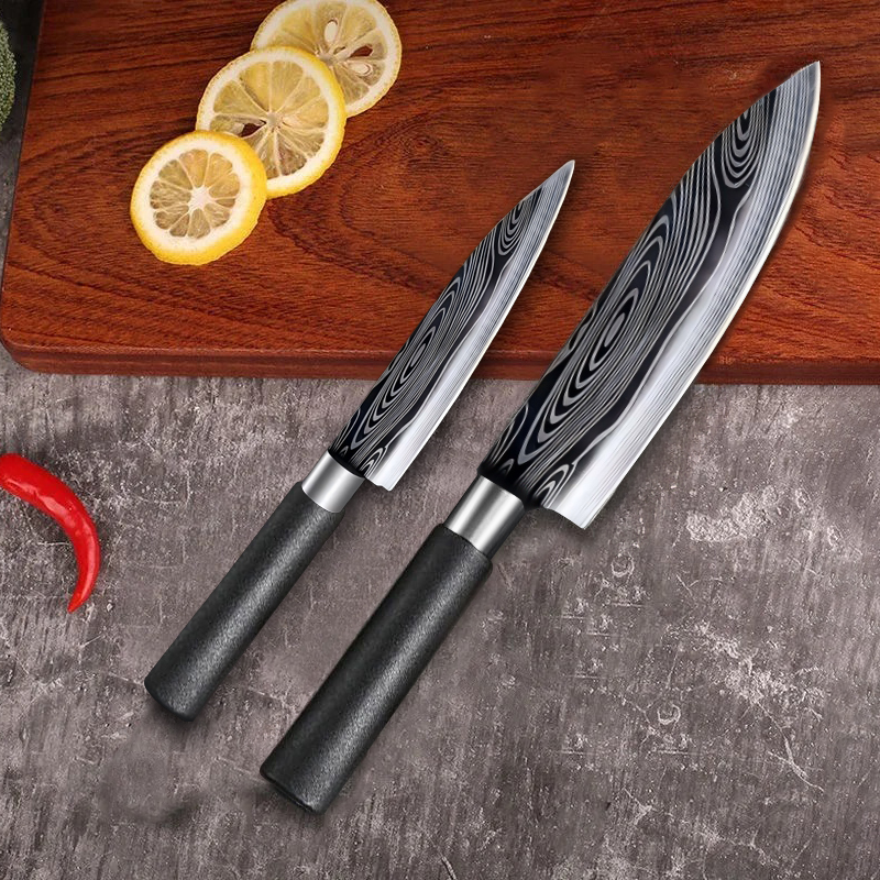 Damascus pattern Kitchen Knife - огляд і ціна Home Cooking Help